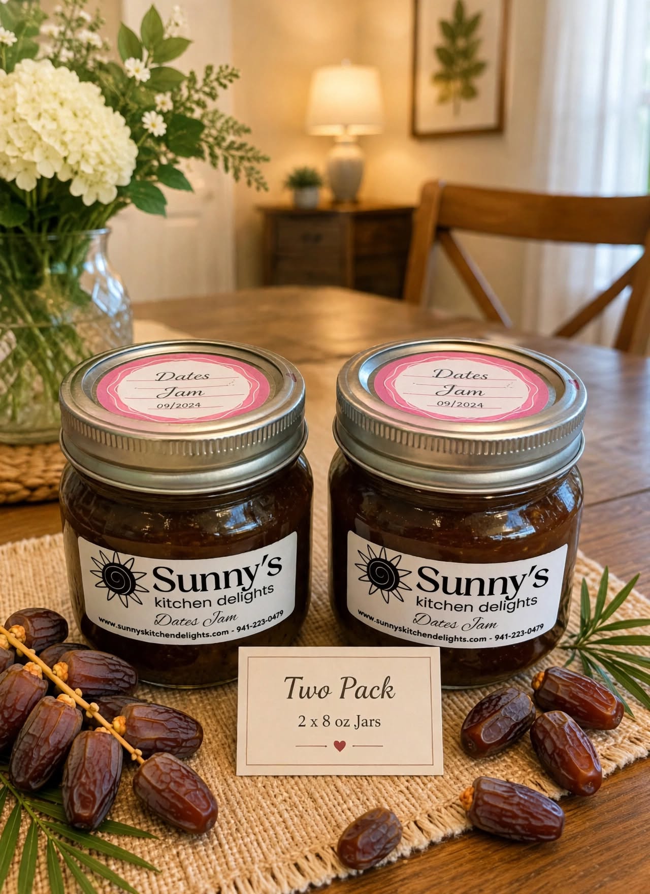 Dates Jam - two jars of 8oz each